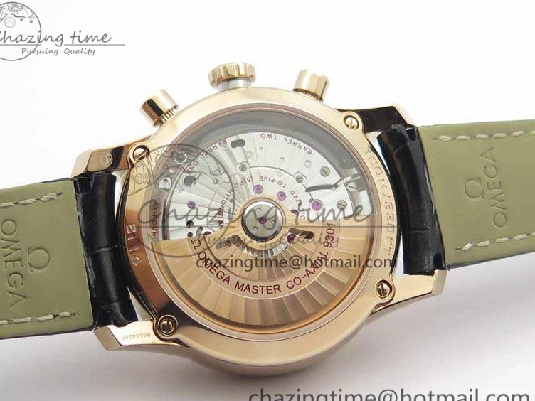 0120 De Ville Chronograph RG OMF 1:1 Best Edition Black Dial On Black Leather Strap A Sophisticated 8106